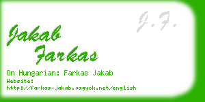 jakab farkas business card